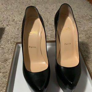 Black Christian Louboutin leather heels